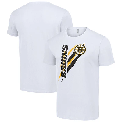 Men's Starter  White Boston Bruins Color Scratch T-Shirt