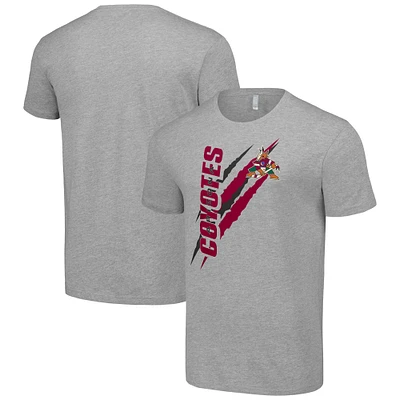 Men's Starter  Heather Gray Arizona Coyotes Color Scratch T-Shirt
