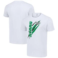 Men's Starter  White Dallas Stars Color Scratch T-Shirt