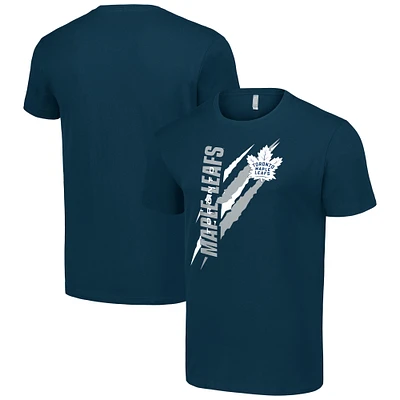 Men's Starter  Navy Toronto Maple Leafs Color Scratch T-Shirt