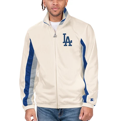 Men's Starter White Los Angeles Dodgers Rebound Full-Zip Track Jacket