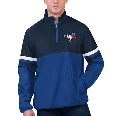 Men's G-III Sports by Carl Banks Blue Royal Earned Run Half-Zip Jacket