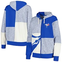 Women's G-III 4Her by Carl Banks Royal Toronto Blue Jays Left Field Oversized Full-Zip Hoodie