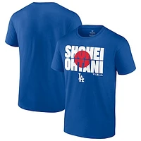 Men's Fanatics Shohei Ohtani Royal Los Angeles Dodgers Flag T-Shirt