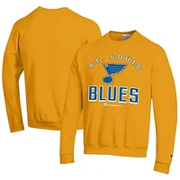 Men's Champion Gold St. Louis Blues Eco Powerblend Crewneck Sweatshirt