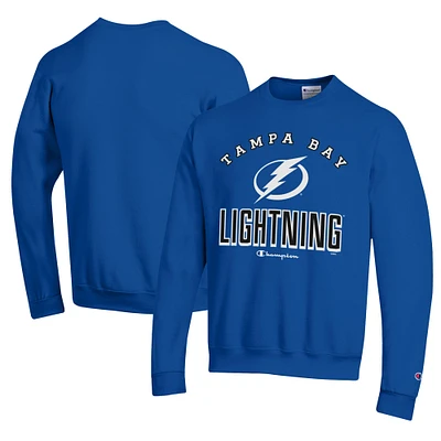Men's Champion Royal Tampa Bay Lightning Eco Powerblend Crewneck Sweatshirt