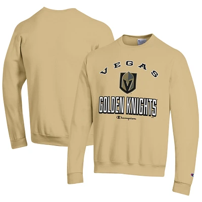 Men's Champion Yellow Vegas Golden Knights Eco Powerblend Crewneck Sweatshirt