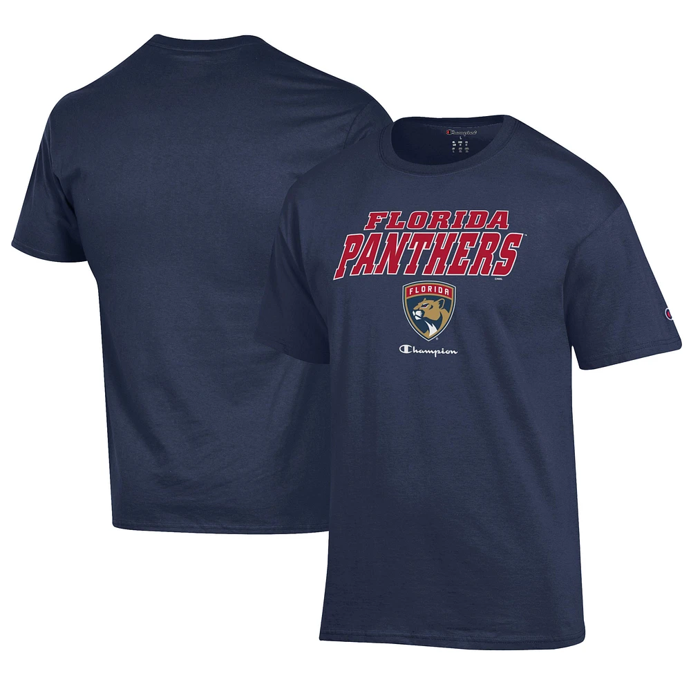 Men's Champion Navy Florida Panthers Jersey T-Shirt