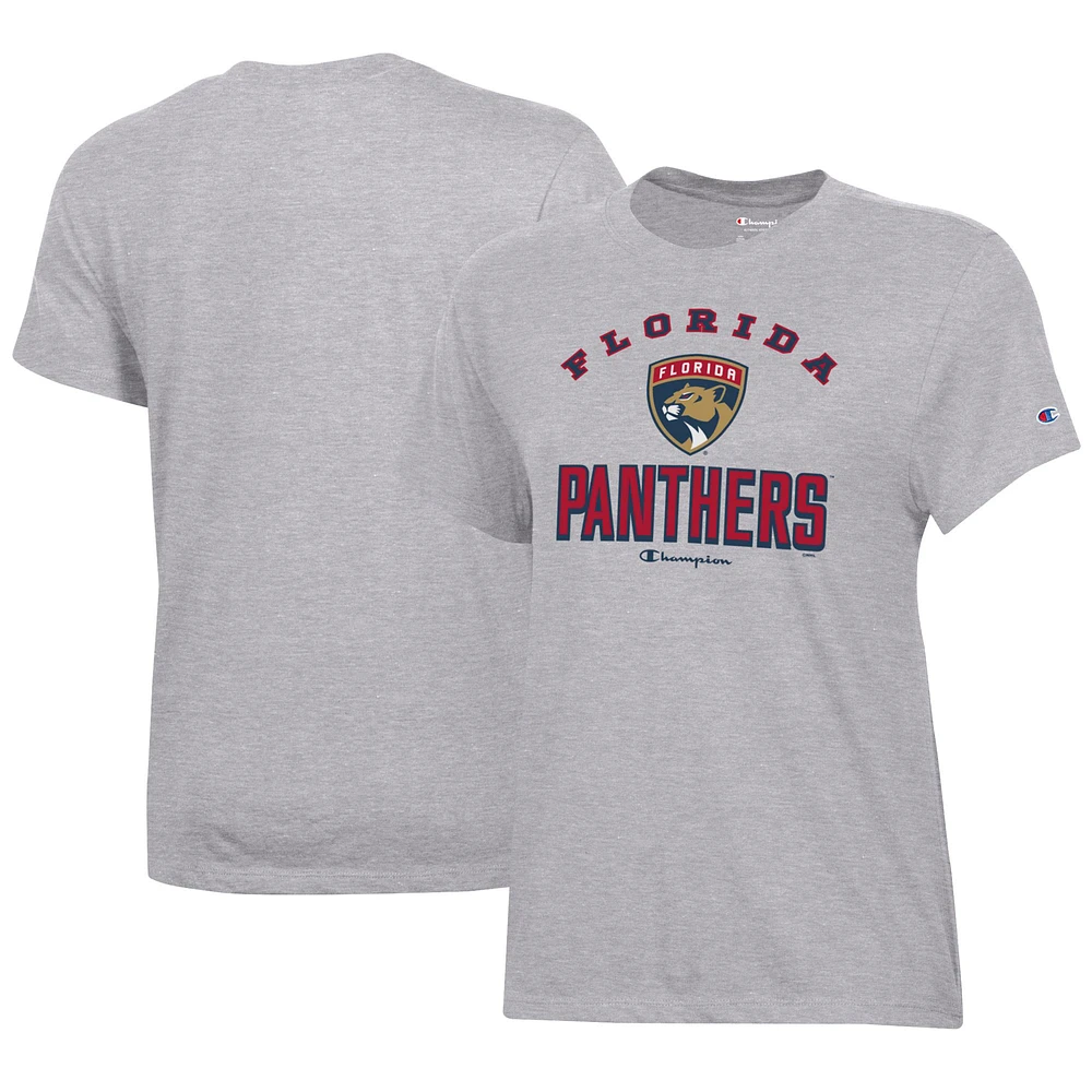 Women's Champion Heather Gray Florida Panthers Core T-Shirt
