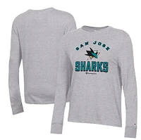 Women's Champion Heather Gray San Jose Sharks Core Long Sleeve T-Shirt