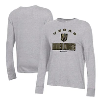 Women's Champion Heather Gray Vegas Golden Knights Core Long Sleeve T-Shirt