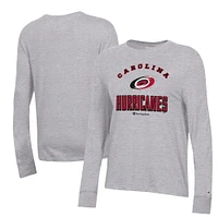 Women's Champion Heather Gray Carolina Hurricanes Core Long Sleeve T-Shirt