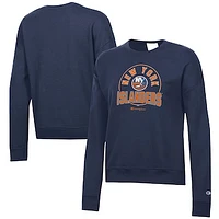 Women's Champion Navy New York Islanders Powerblend Pullover Sweatshirt