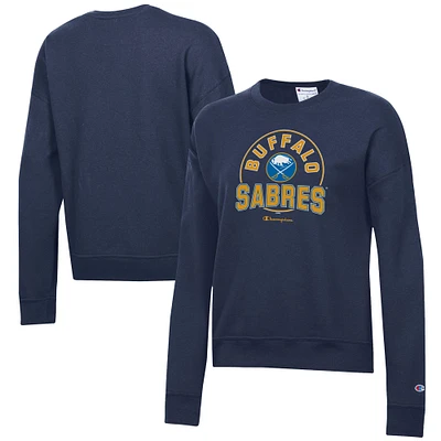 Women's Champion Navy Buffalo Sabres Powerblend Pullover Sweatshirt