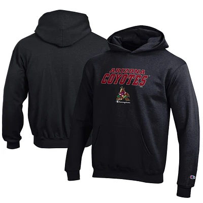Youth Champion  Black Arizona Coyotes Eco Powerblend Pullover Hoodie