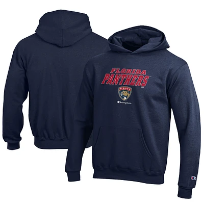 Youth Champion  Navy Florida Panthers Eco Powerblend Pullover Hoodie