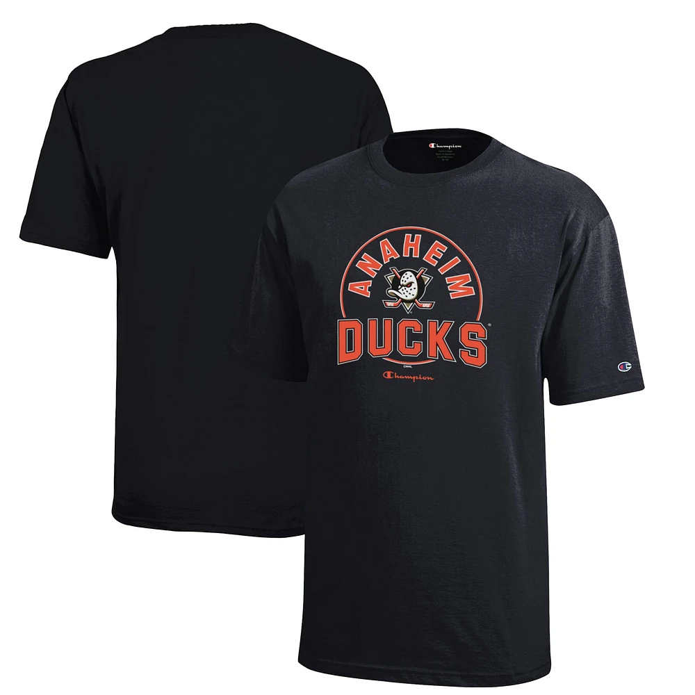 Youth Champion Black Anaheim Ducks Jersey T-Shirt