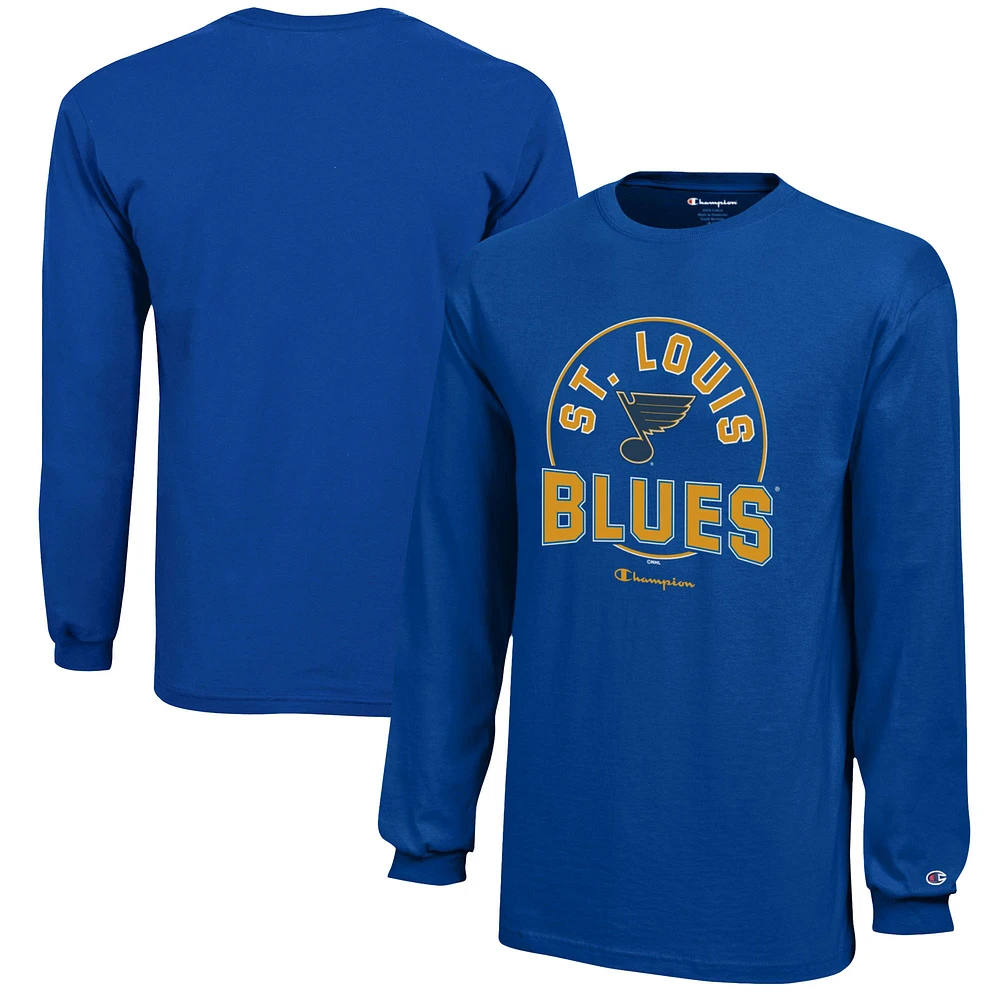 Youth Champion Royal St. Louis Blues Long-Sleeve Jersey T-Shirt