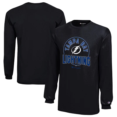 Youth Champion  Black Tampa Bay Lightning Long-Sleeve Jersey T-Shirt