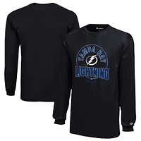Youth Champion  Black Tampa Bay Lightning Long-Sleeve Jersey T-Shirt