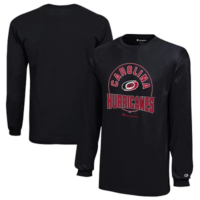 Youth Champion  Black Carolina Hurricanes Long-Sleeve Jersey T-Shirt