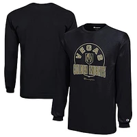 Youth Champion  Black Vegas Golden Knights Long-Sleeve Jersey T-Shirt