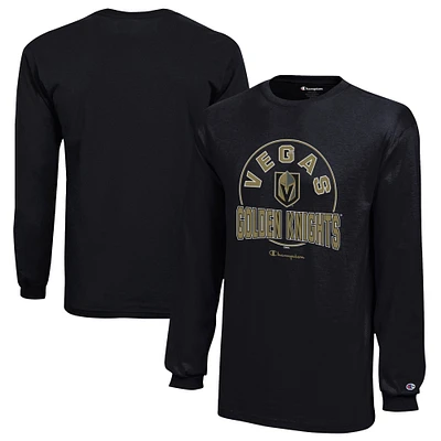 Youth Champion  Black Vegas Golden Knights Long-Sleeve Jersey T-Shirt