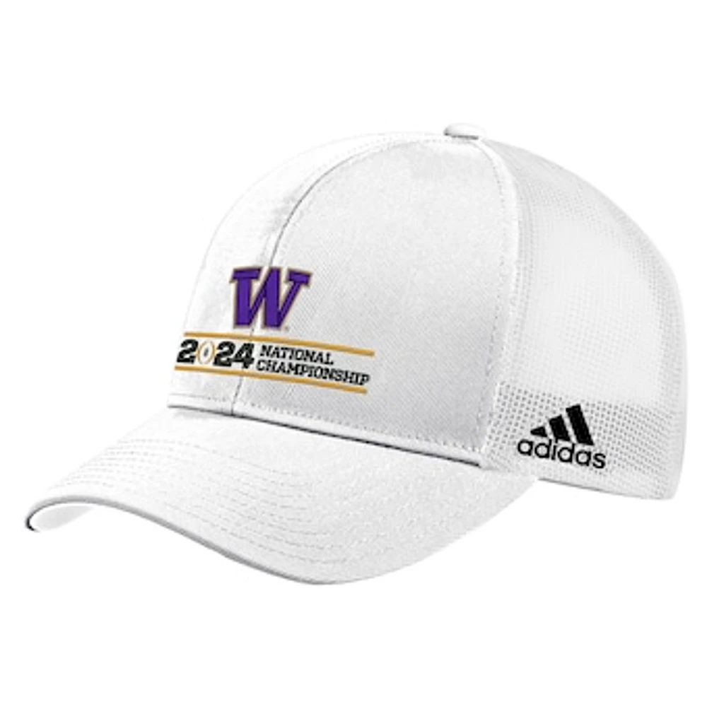 Men's adidas  White Washington Huskies College Football Playoff 2024 Sugar Bowl Champions Trucker Adjustable Hat