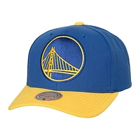 Men's Mitchell & Ness Royal/Gold Golden State Warriors Soul XL Logo Pro Crown Snapback Hat