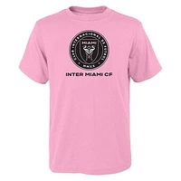 Youth Pink Inter Miami CF Primary Logo T-Shirt