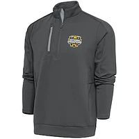 Men's Antigua Pewter Michigan Wolverines College Football Playoff 2023 National Champions Generation Quarter-Zip Top