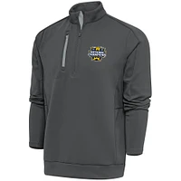 Men's Antigua Pewter Michigan Wolverines College Football Playoff 2023 National Champions Generation Quarter-Zip Top