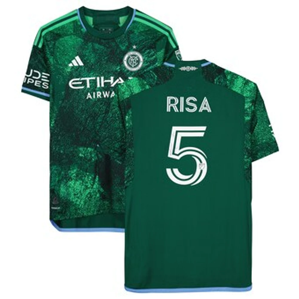 Birk Risa New York City FC Autographed Match-Used #5 Green Jersey from the 2023 MLS Season