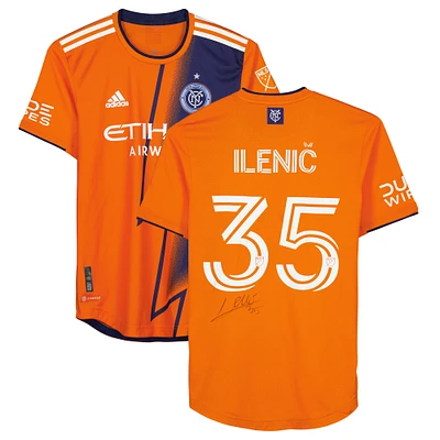 Mitja Ilenič New York City FC Autographed Match-Used #35 Orange Jersey from the 2023 MLS Season