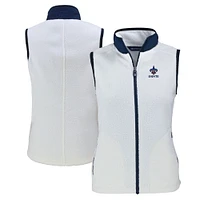 Women's  Cutter & Buck  Oatmeal New Orleans Saints  Americana Cascade Eco Sherpa Fleece Full-Zip Vest