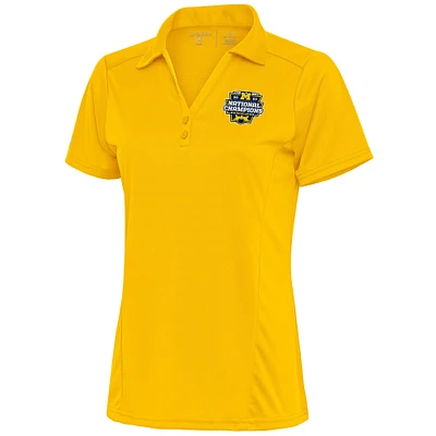 Women's Antigua Maize Michigan Wolverines College Football Playoff 2023 National Champions Tribute Polo