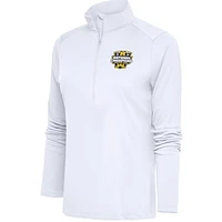 Women's Antigua Michigan Wolverines College Football Playoff 2023 National Champions Tribute Half-Zip Pullover Top