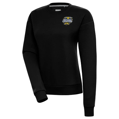 Women's Antigua Black Michigan Wolverines College Football Playoff 2023 National Champions Victory Pullover Sweatshirt