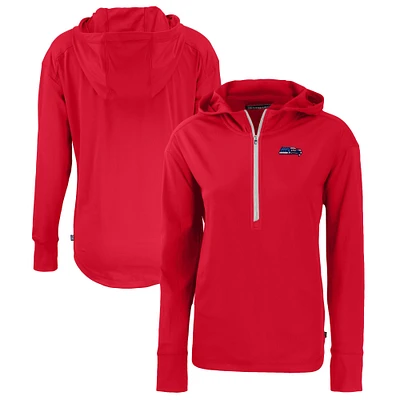 Women's Cutter & Buck  Red Seattle Seahawks  Daybreak Eco Recycled Half-Zip Hoodie