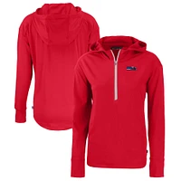 Women's Cutter & Buck  Red Seattle Seahawks  Daybreak Eco Recycled Half-Zip Hoodie