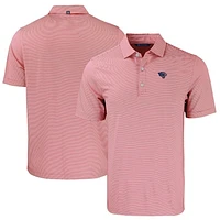 Men's Cutter & Buck Red Jacksonville Jaguars  Americana Forge Eco Double Stripe Stretch Recycled Polo