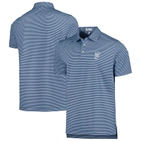 Men's Peter Millar Navy WM Phoenix Open Hales Striped Performance Jersey Polo