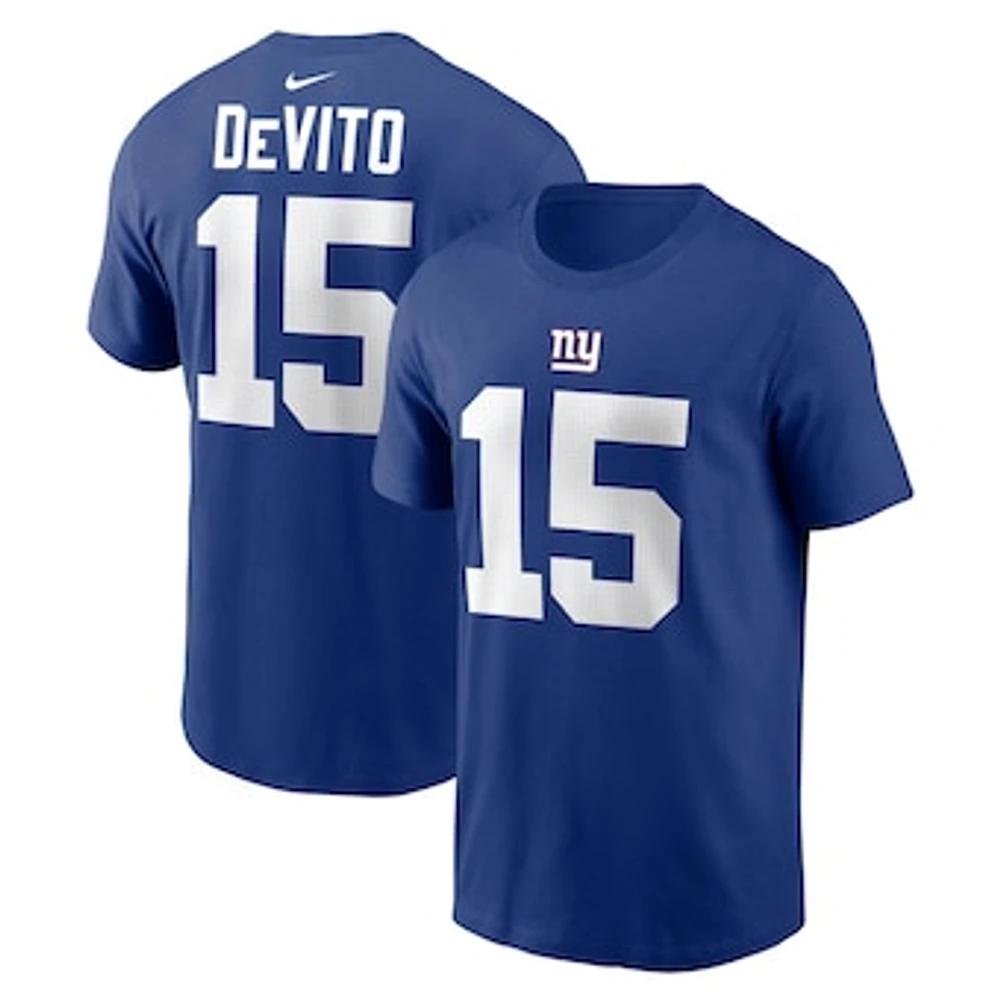 Youth Nike Tommy DeVito Royal New York Giants Player Name & Number T-Shirt