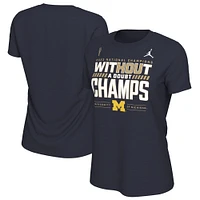 Women's Jordan Brand  Navy Michigan Wolverines College Football Playoff 2023 National Champions Locker Room T-Shirt