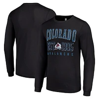 Men's Starter Black Colorado Avalanche  Logo Graphic Long Sleeve T-Shirt