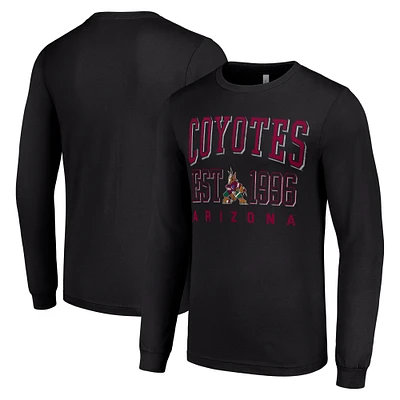Men's Starter Black Arizona Coyotes  Logo Graphic Long Sleeve T-Shirt