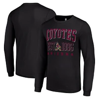 Men's Starter Black Arizona Coyotes  Logo Graphic Long Sleeve T-Shirt