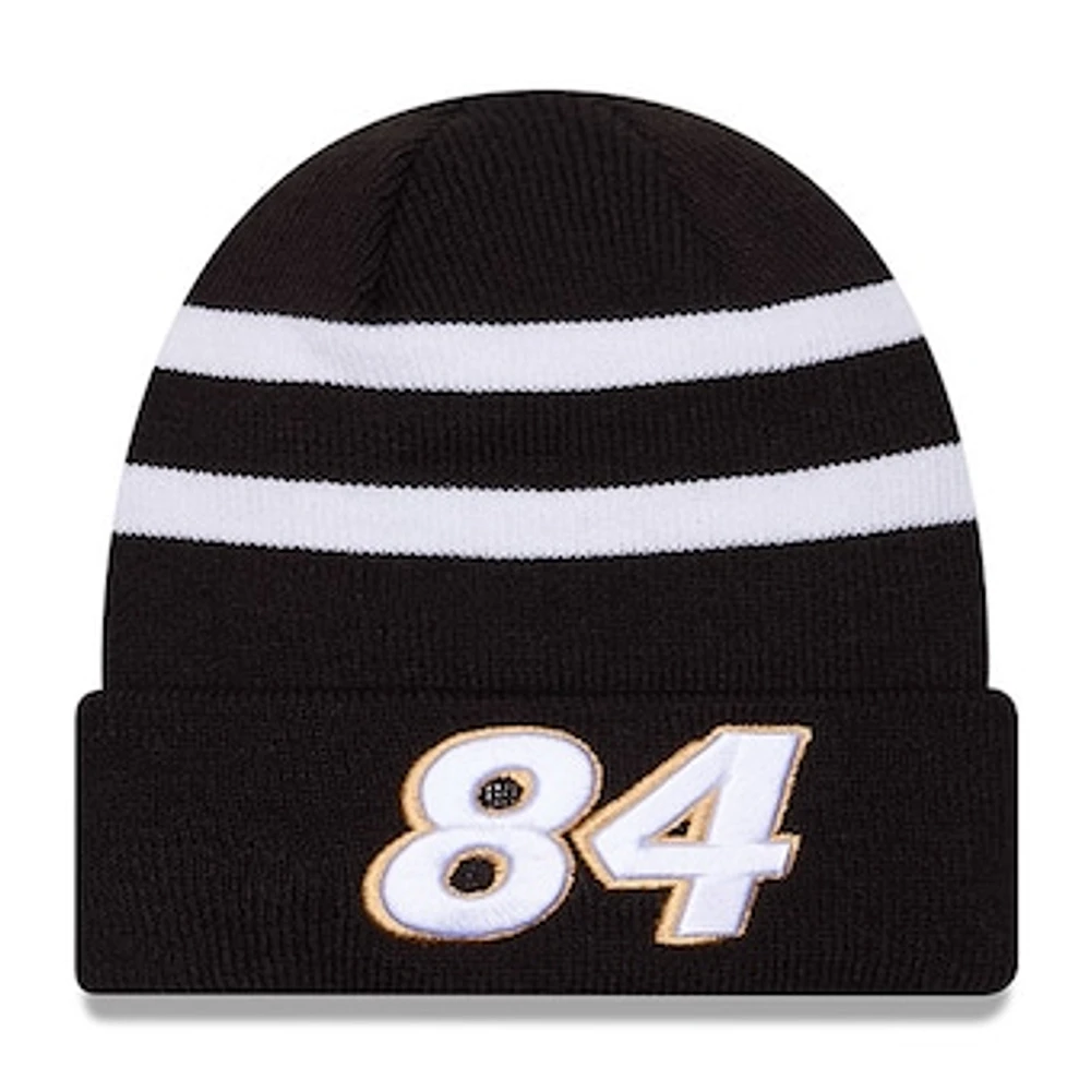 Men's New Era  Black/White Jimmie Johnson Cuffed Knit Hat