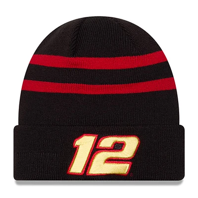 Men's New Era  Black/Red Ryan Blaney Cuffed Knit Hat