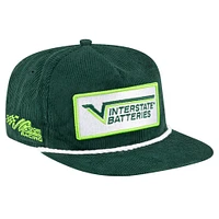 Men's New Era Green Joe Gibbs Racing Interstate Batteries Retro Cord Golfer Adjustable Hat